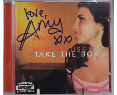 Amy Winehouse -&nbsp; Take The Box CD single, signed 'love, Amy X' on front cover