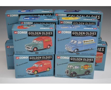 Twelve Corgi Golden Oldies limited edition diecast model commercial vehicles including Ovaltine, Weetabix, Spratt's, Kodak, L