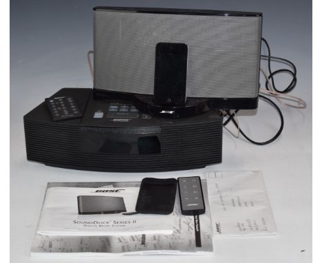 Bose Wave radio and CD player and a Bose iPod docking system with iPod