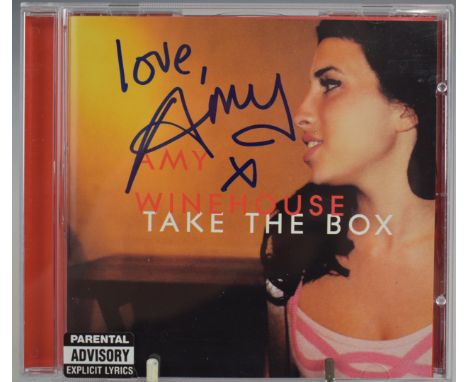 Amy Winehouse -&nbsp; Take The Box CD single, signed 'love, Amy X' on front cover