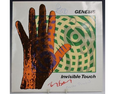 Genesis - Invisible Touch signed on front cover by Phil Collins, Mike Rutherford and Tony Banks, by repute&nbsp;won as second