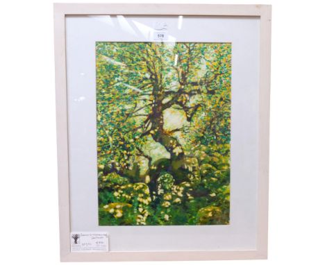 PETER READING - an original acrylic painting, Wistman's Wood Dartmoor Devon, signed and dated 2001, overall 57cm x 69cm