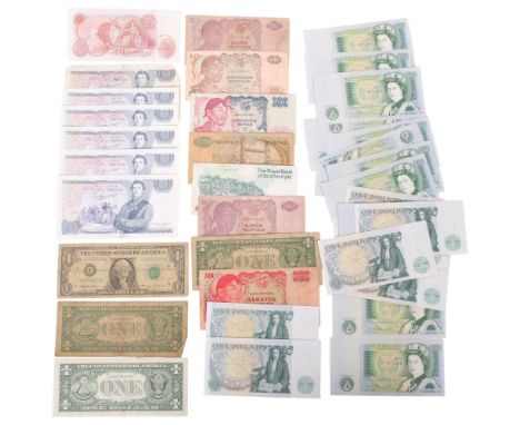 20 Bank of England one pound notes, running in numerical order from TY02 9852260 to TY02 985279, the reverse with Sir Isaac N