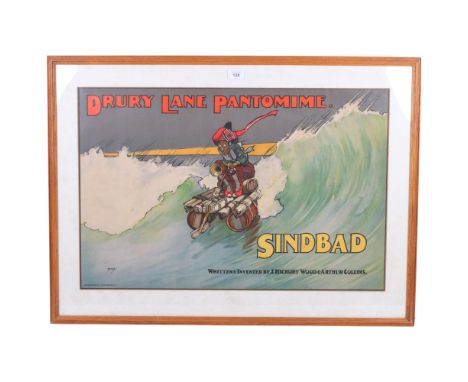 A pair of reproduction chromo lithographs advertising posters, for "Babes In The Wood", and "Sinbad", originally written and 