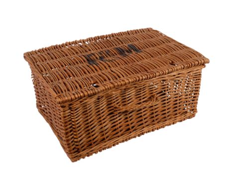 A wicker F &amp; M picnic hamper, L59cm