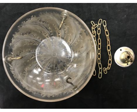A Lalique “Chicory” decorated plafonnier with moulded mark “Lalique France” to interior, 24 cm diameter   CONDITION REPORTS  