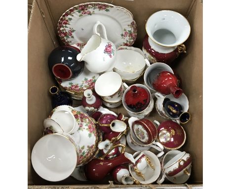 A six place Royal Stafford "Olde English Garden" pattern tea service comprising six cups and saucers, side plates, sandwich p