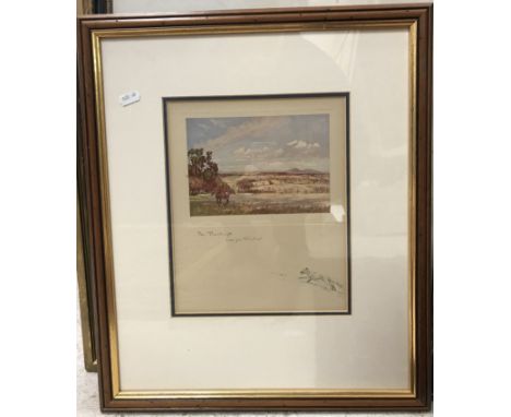 AFTER LIONEL EDWARDS "The Burleigh away from Netheraw", colour print, 26.5 cm x 21.5 cm, AFTER LIONEL EDWARDS "The Midday Res