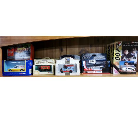 A group of Corgi diecast model vehicles including 007.
