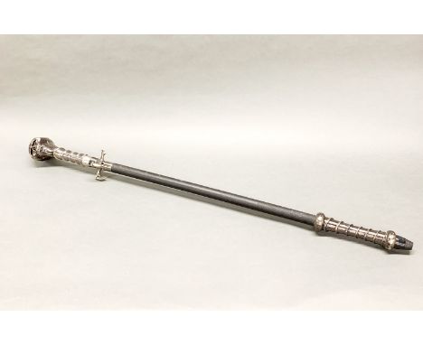 A fantasy skull head sword stick, L. 96cm.