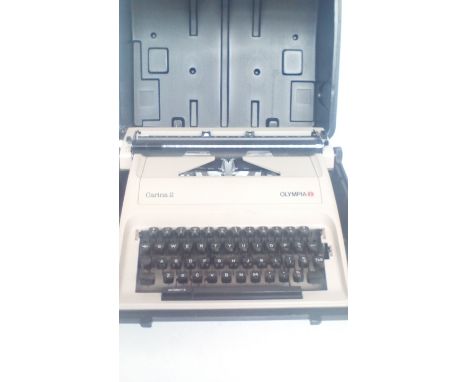 Olympia typewriter, cased 
