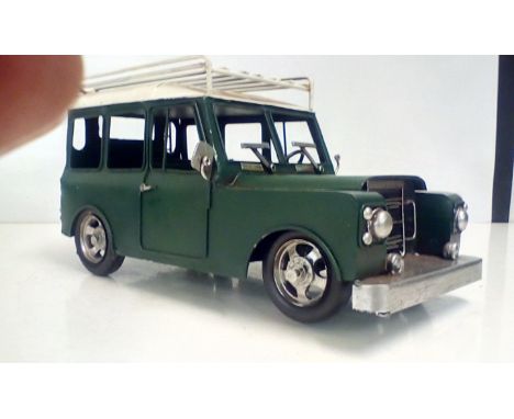 Tin Plate model Land Rover, length 32cm, height 17cm