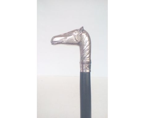 Walking stick with horse's head handle 