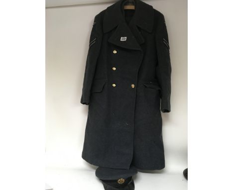 A Vintage British RAF uniform. With hat and coat jacket and trousers.