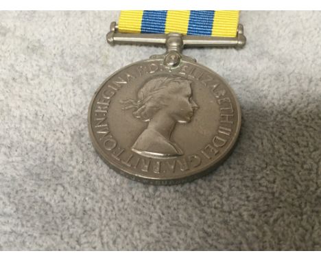 A Korea Elizebeth II campaign medal awarded to PSMX.872380 K J W Burnham S.A (V) R.N with United Nations medal. (2)