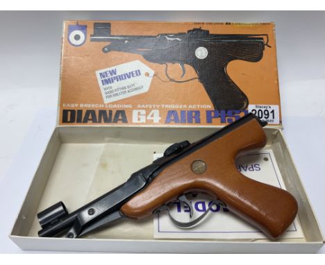A vintage boxed Diana G4 .177 air pistol, Mark IV.