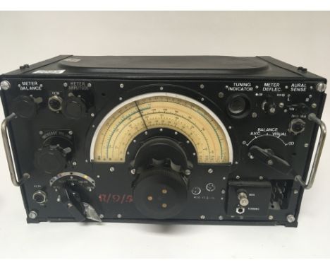 A RAF II world war bomber aircraft radio used on the Lancaster bombers and other conforming Aircraft model R/9/50 (vendors co