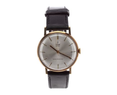 Tudor Royal 9ct gentleman's wristwatch, London 1964, case no. 24019, circular silvered dial with baton markers and centre sec