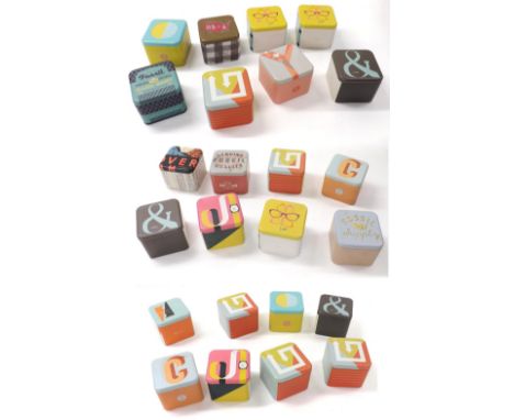 Collection of Fossil tin watch boxes (24)