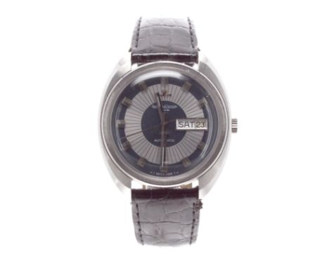 Jaeger-LeCoultre Club automatic stainless steel gentleman's wristwatch, ref. E0300405, circa 1970s, no. 8128xxxx, blue and si