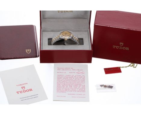 Tudor Princess Oysterdate Rotor Self-Winding stainless steel and gold lady's bracelet watch, ref. 92313, circa 1990, serial n