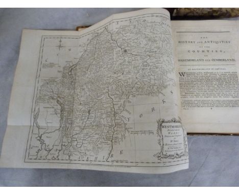 NICOLSON J. & BURN R.  The History & Antiquities of the Counties of Westmorland & Cumberland. 2 vols. 2 fldg. eng. maps. Quar