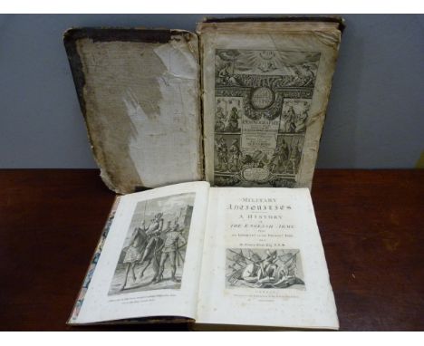 GROSE FRANCIS.  Military Antiquities Respecting a History of the English Army. Vol. 1. Eng. plates. Quarto. Calf, internal br