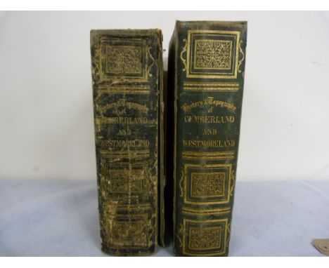 WHELLAN WILLIAM.  The History & Topography of the Counties of Cumberland & Westmorland. Quarto. Half green morocco, recased. 