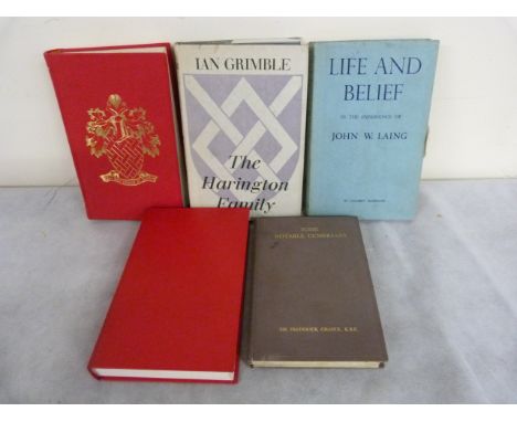 HUDLESTON C. R. & BOUMPHREY R. S.  Cumberland Families & Heraldry. Signed ltd. ed. no. 16 of only 50 de-luxe. Frontis. Gilt b