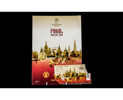 Manchester United Interest - Collection of Rare Programmes, including Champions League Final Moscow 2008 with ticket stub, MU