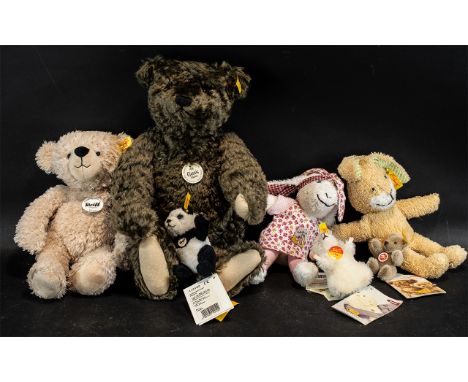 Collection of Steiff Teddy Bears. Comprises 1/ Steiff Original Teddy Bear ' Happy ' With Tags. 2/ Small Cute Steiff Mouse ' P