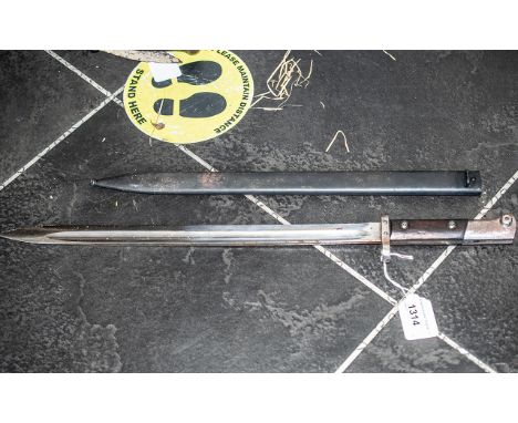 Appears to be German Bayonet &amp; Scabbard, possibly 1924 Czech Model.  