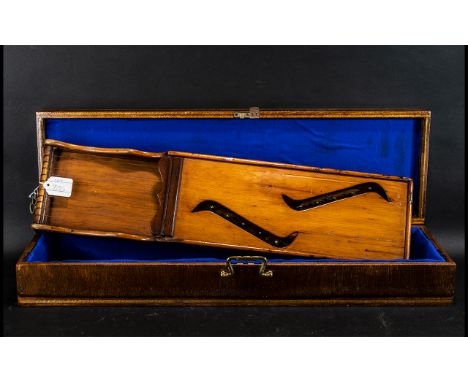 Wooden String Instrument, With Key Winder with a Facsimile Photo of the Player of the Instrument, Taken In 1893, The Cheadle 