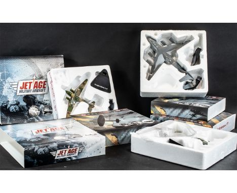 Atlas Editions, Five Model Diecast Models To Include Handley Page Halifax, Heinkel He.177, Douglas Dakota C-47, Avro Vulcan &