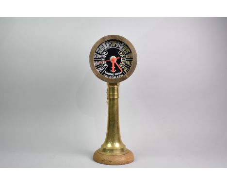 A Novelty Brass Cased Clock in the Form of a Ships Engine Room Telegraph, 46cm High