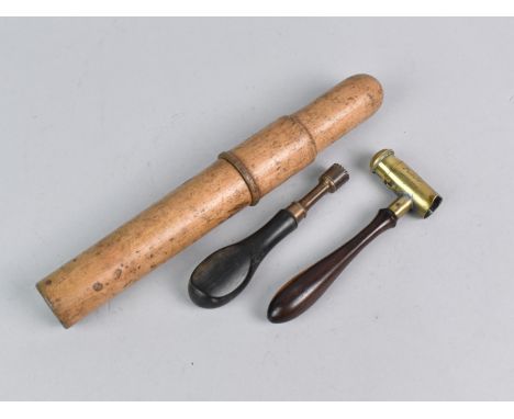 A Collection of Mid Victorian and Later Shotgun Tools to Include Powder Measure, Crimper etc