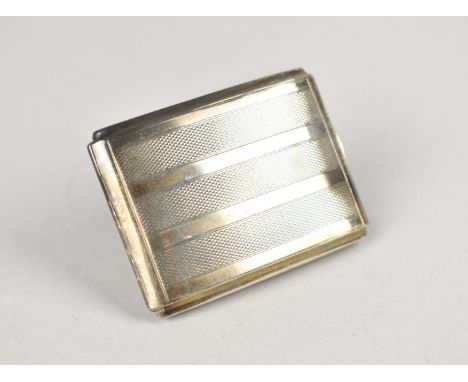 A George V Silver Engine Turned Case, Chester Hallmark, 6cm wide 35g