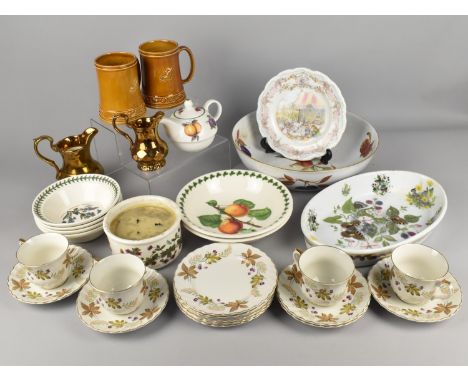 A Collection of Various Ceramics to Comprise Royal Worcester Bowl, Portmeirion Bowls, Wade Jugs, Tankards etc