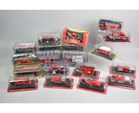 A Collection of Diecast Fire Engine Models