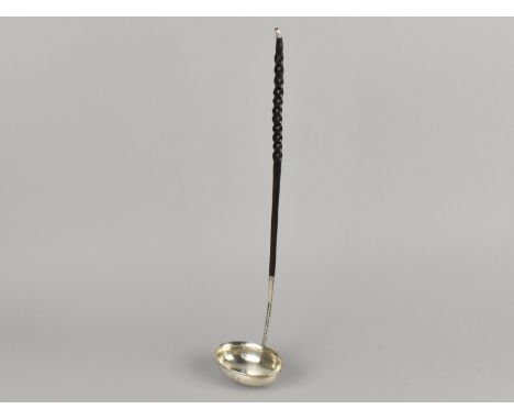 A Silver and Baleen Toddy Ladle Monogrammed J.P, Most Probably 18th Century, Silver Not Marked but has Been Tested and Confir