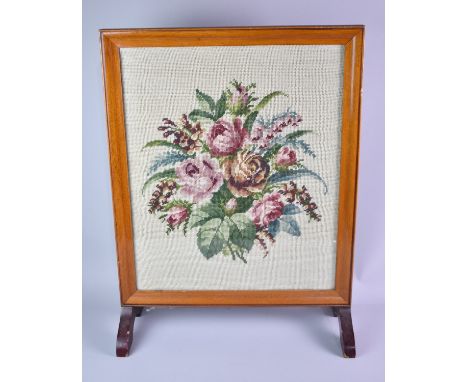 A Mid 20th Century Tapestry Fire Screen, 46 X 62cm Overall