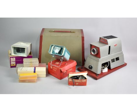 A Collection of Various Slide Viewers, Slide Boxes and a Gnome Slide Projector