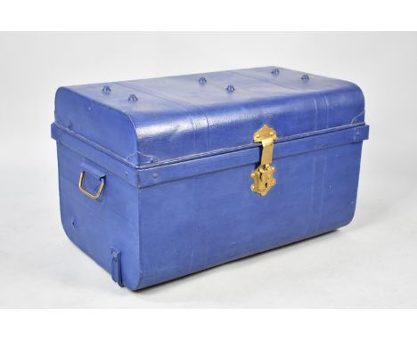 A Blue Painted Trunk, 59cm wide