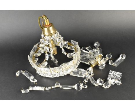 A Crystal Chandelier Light Fitting, In Need of Repair