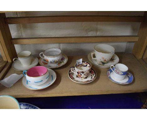 Mixed Lot: Various decorative cups and saucers to include Masons