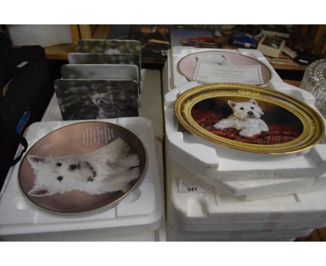 Collection of Royal Worcester and Danbury Mint plates decorated with Scottie dogs