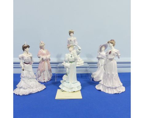 A quantity of Coalport limited edition Figures, comprising Beatrice at the Garden Party, Eugenie First Night at the Opera, La