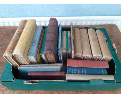A box of mixed books inc 4 vols poetry of Burns centenary edition T &amp; A Constable cloth bound Paul Galico the snow goose 