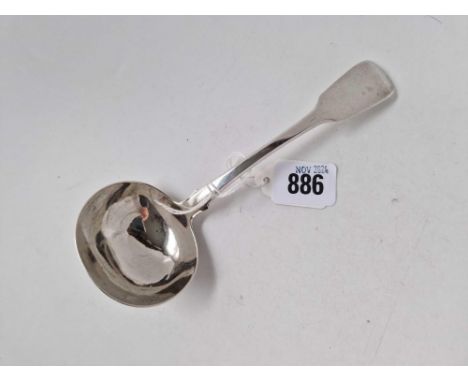 Plain Georgian fiddle pattern sauce ladle   London 1824 By T B 59gms