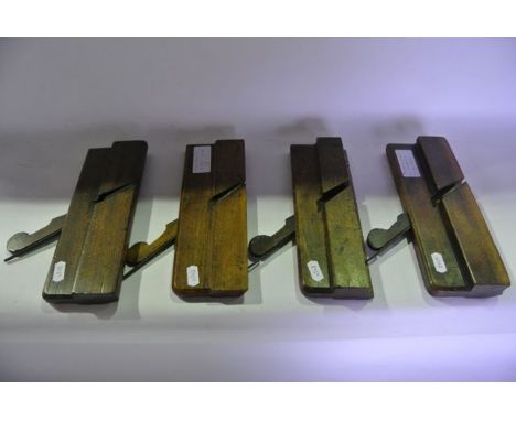 A selection of four good quality early carpentry planes to include a moulding plane by Shepley, also stamped R Moffatt, circa